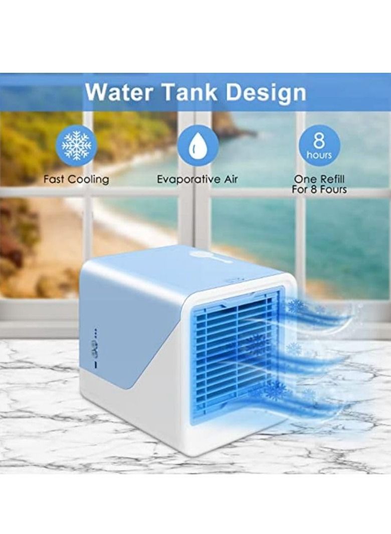 Cool Baby COOLBABY Portable Air Conditioner Personal Cooling Fan Large Capacity Water Tank Quiet Mini Conditioner Desktop Fan For Home Bedroom Travel and Office Energy Rating A BLUE - Image 4