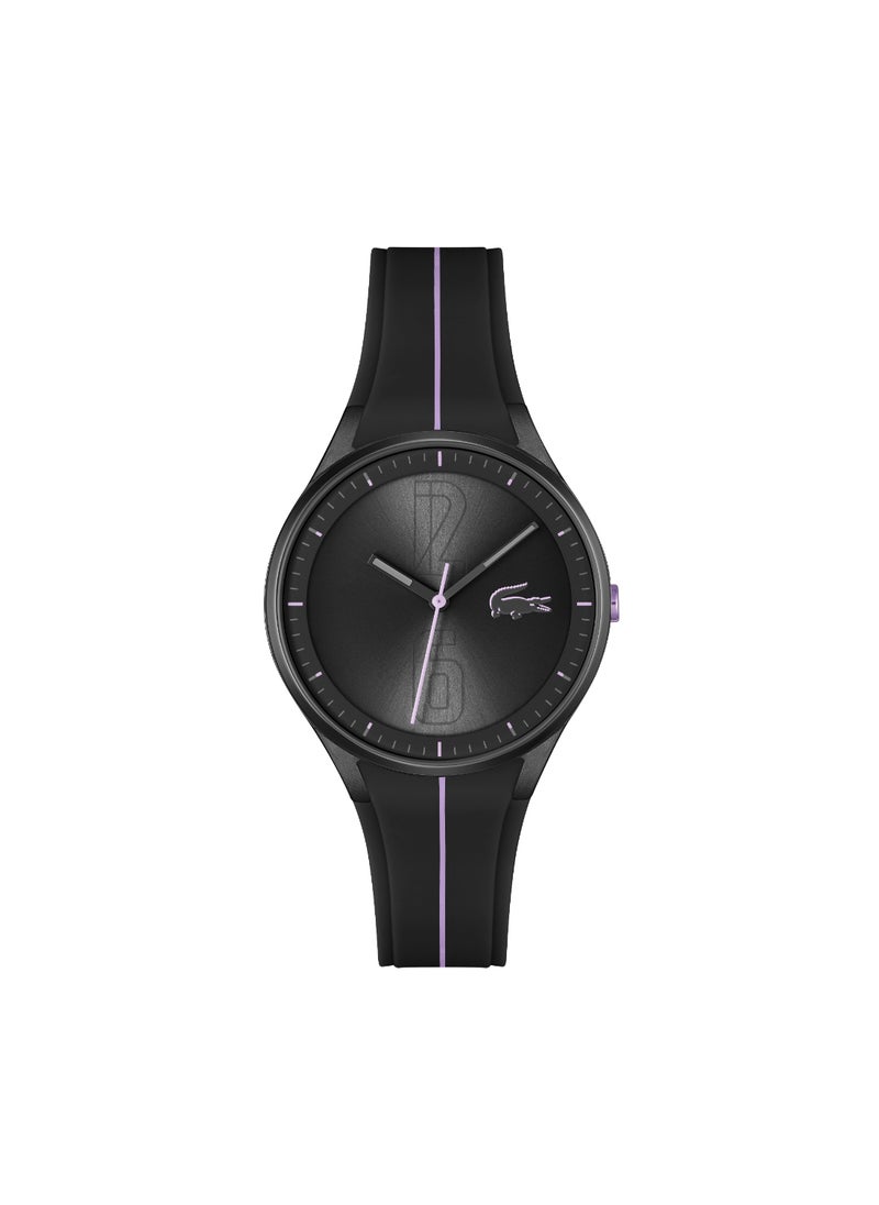 LACOSTE Round Analog Women's Black Case Watch - 2001350  - Image 1