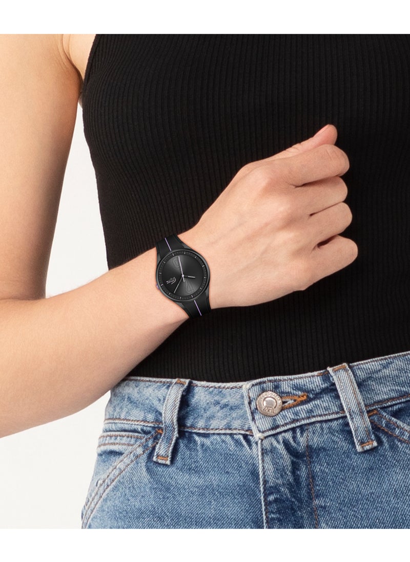 LACOSTE Round Analog Women's Black Case Watch - 2001350  - Image 4