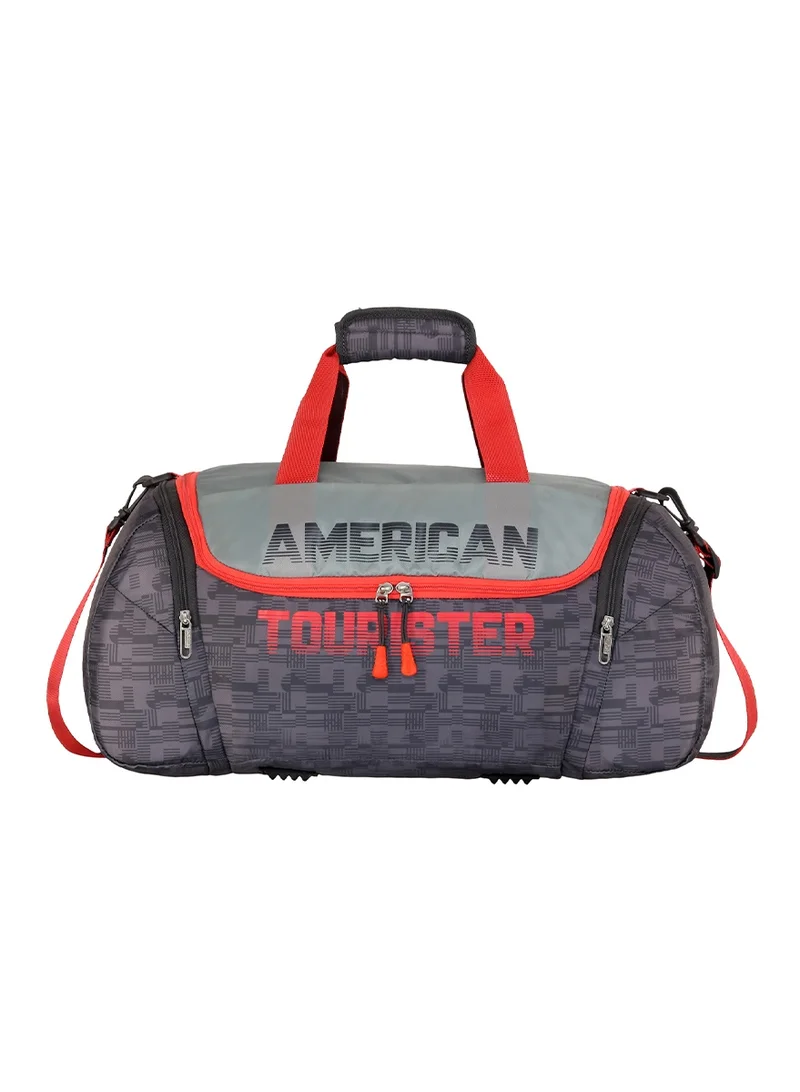 امريكان توريستر Grid Sports Duffle Bag 55 cm / 20 inch, Grey|Padded Detachable Strap|36L Capacity|Quick Access Pocket - 1 Year International Warranty