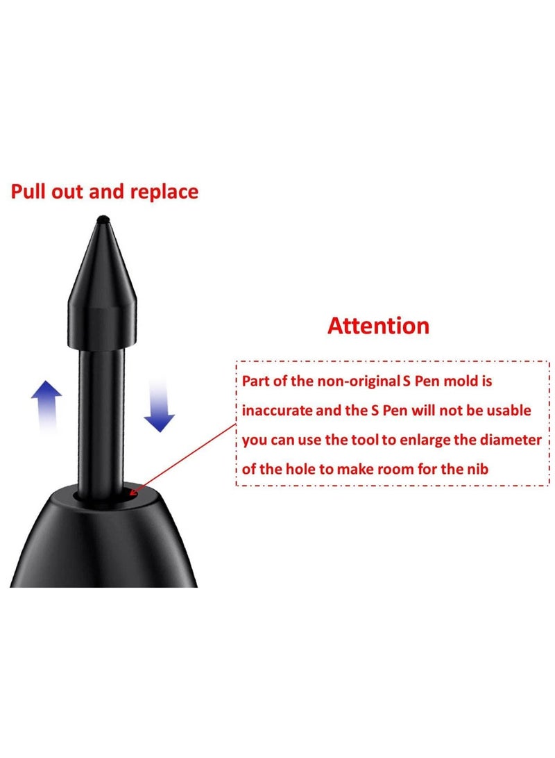 fantasize 5 PCS Soft Tips/Nibs Compatible with Galaxy Tab S9 Ultra / S9 S Pen/Tab S9 FE Replacement Tips / S9 Plus/Nibs Soft (S9/S9+/S9 Ultra/S9 FE Black*5) - Image 4