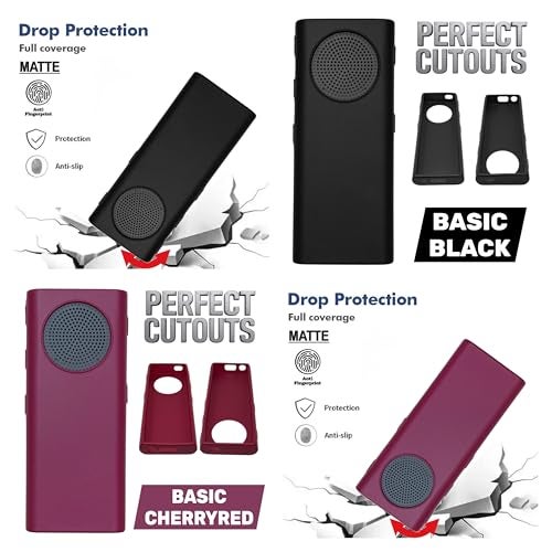 ZAOMA Premium TPU Back Cover Case Compatible for HMD 130 Music DS Model No. : TA-1714 Keypad Mobile Feature Phone - (Pack of 2) (HMD130_PLREDBLK) - Image 4