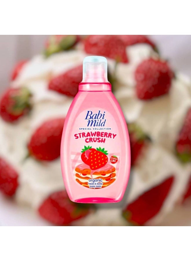 BABIMILD Strawberry Crush Organic Head & Body Baby Bath - 180ml - Image 4