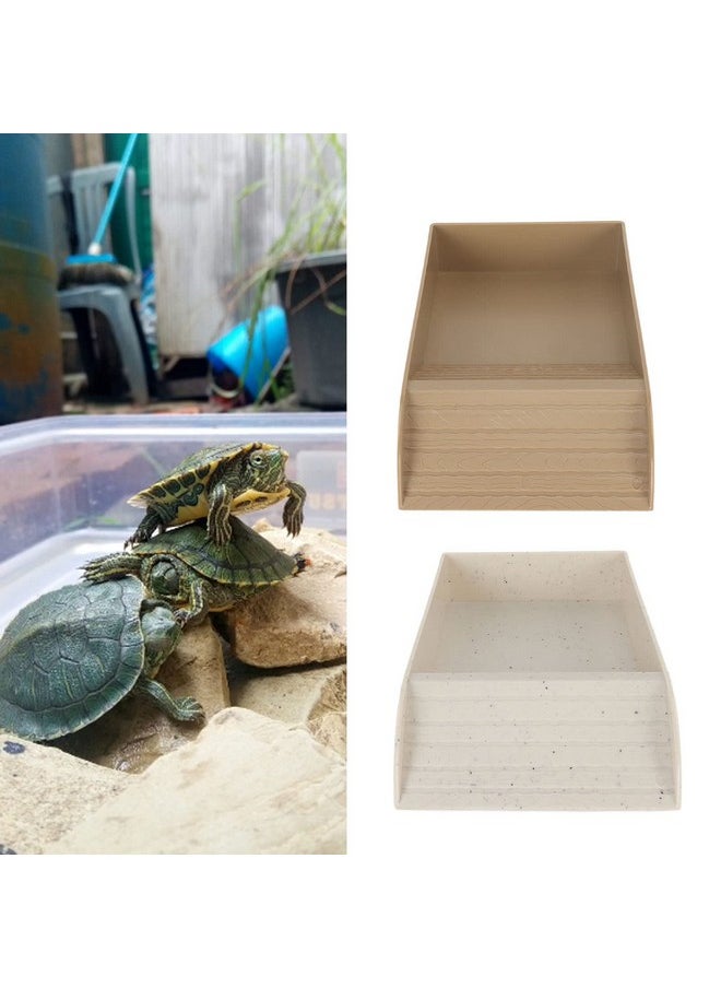 Zerodis Zerodis Reptile Tortoise Turtle Feeding Dish, Reptile Food Dish with Ramp and Basking Turtle Food and Water Bowl Slip Also Fit for Bath Horned Frogs Lizards Amphibians  - Image 4