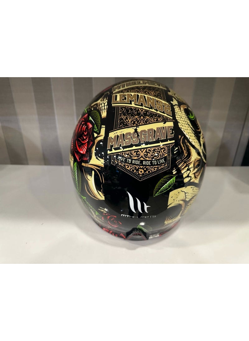 Helmet mt Lemans 2 Sv Breakout B9 with Glossy Transparent Visor