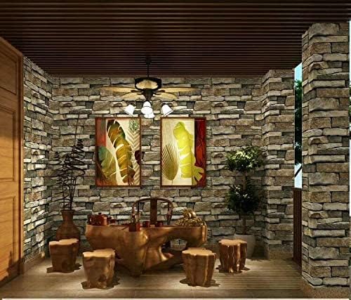 tiltil Rock Peel and Stick Wallpaper - Self-Adhesive & Removable Wallpaper Stone Decorations Contact Paper 17.7"x197" 3D Stone Textured Vinyl for Backsplash, Countertop Wall, Easy to Clean, Brick Wall paper - Image 2