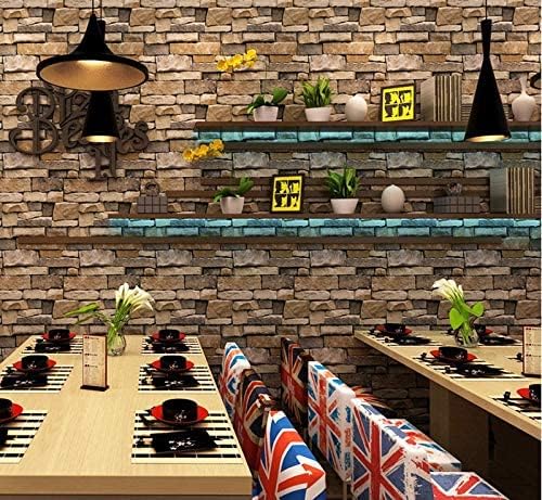 tiltil Rock Peel and Stick Wallpaper - Self-Adhesive & Removable Wallpaper Stone Decorations Contact Paper 17.7"x197" 3D Stone Textured Vinyl for Backsplash, Countertop Wall, Easy to Clean, Brick Wall paper - Image 5
