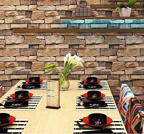 tiltil Rock Peel and Stick Wallpaper - Self-Adhesive & Removable Wallpaper Stone Decorations Contact Paper 17.7"x197" 3D Stone Textured Vinyl for Backsplash, Countertop Wall, Easy to Clean, Brick Wall paper - Image 4