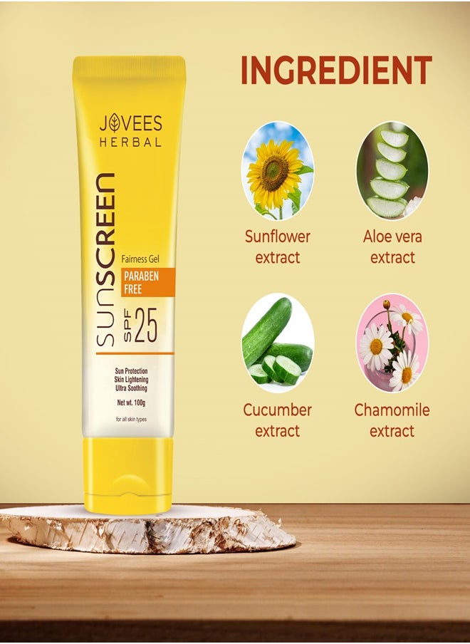 JOVEES HERBAL - Jovees Sunscreen Fairness Gel Spf 25  100 Ml - Image 1