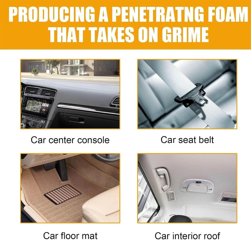 KASTWAVE Multi-Purpose Car Interior Foam Cleaner, Long-Lasting, Deep Cleaning Foam Refinisher for Car, Home, and More, Non-Greasy Formula - Image 5
