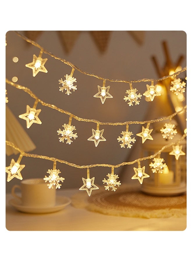 Star lights, LED light strings, solar outdoor camping atmosphere lights, small colorful lights string lights, Christmas stall decoration light strips