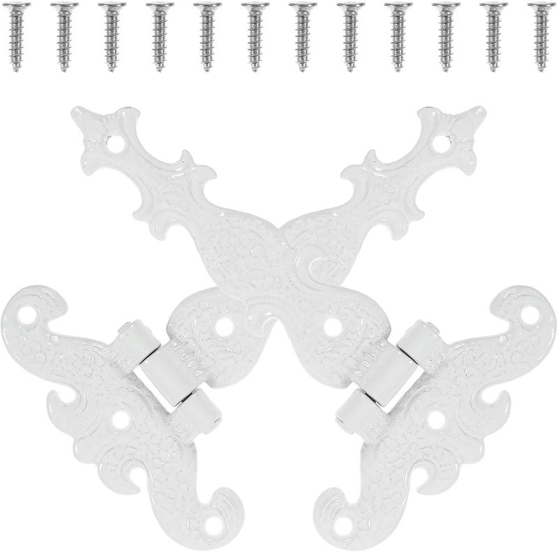 TEHAUX 2pcs Heavy Duty Zinc Alloy Gate Hinges Vintage Style Shed Hinges for Wooden Fence Gates with Antique Bronze Finish - Image 1