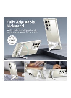 ESR ESR for Samsung Galaxy S24 Ultra Case, Kickstand S24 Ultra Cover with 3 Stand Modes, Military-Grade Drop Protection, Shockproof Slim Phone Case with Patented Kickstand, Boost Series, Clear  - Image 3