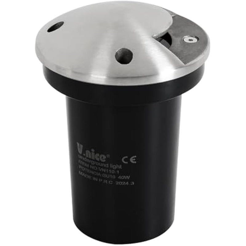 V.nice GU10 LED Inground Lights – 40W Replaceable Bulb Outdoor Uplight, IP65 Waterproof Pathway Driveway Light, Stainless Steel Cover, 6000K, 3 Models for Landscape & Garden - Image 1