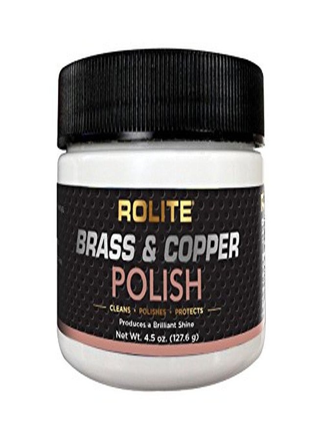 Rolite Brass Copper Polish 4.5 Oz Instant Tarnish Remover for Antiques Cookware Jewelry Marine Automotive Metal Brightener - Image 1