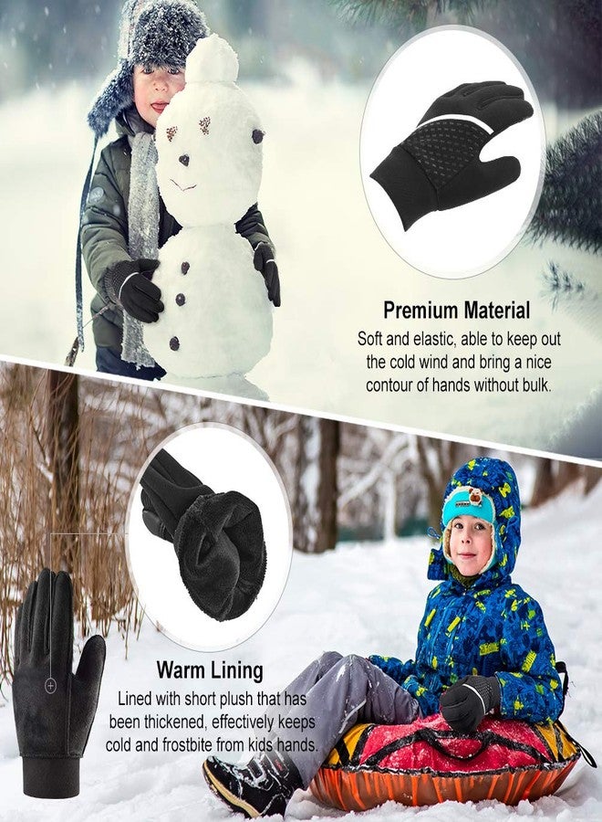 OOPOR Winter Warm Running Kids Gloves - Cold Weather Thermal Bike Snow Ski Sports Mittens Aged 4-12 Boys Girls M - Image 5