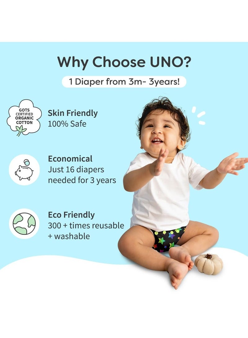 Superbottoms 2PCS Cloth Diapers for Babies with 72 XtraHydrating Wipes - Fits up to 5-17kgs - Freesize Washable & Reusable Waterproof Adjustable Cloth Diaper for Babies - Dry Feel Pad - Gentle on Skin - Image 4