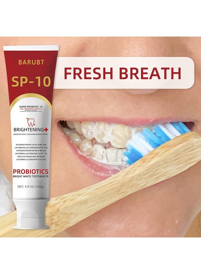 BARUBT Probiotic Toothpaste Mint Flavor Fresh Breath Oral Care Fluoride-free Gum Protection Toothpaste 140g - Image 3