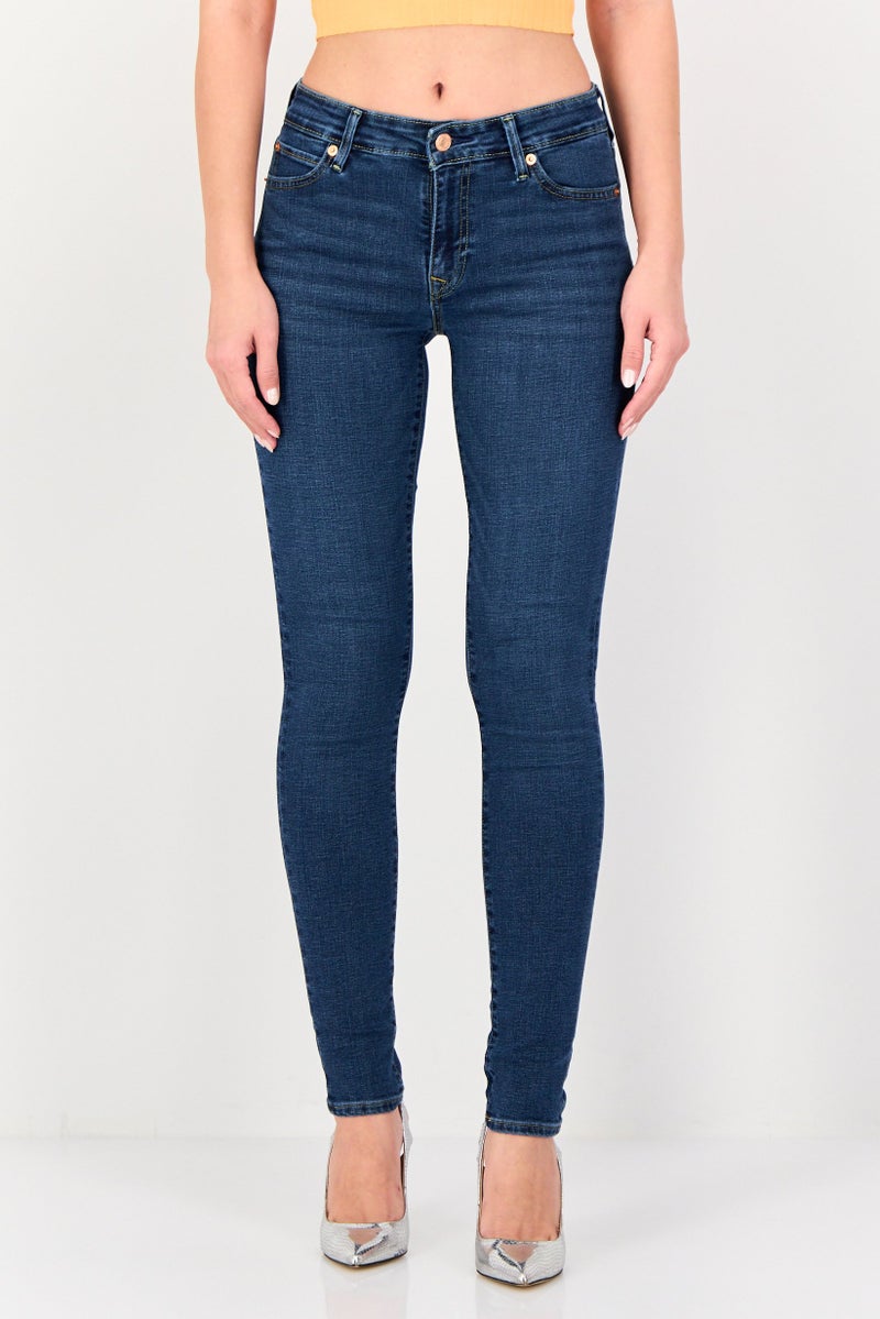 Levi's Women Skinny Fit Washed Stretchable Denim, Blue - Image 1