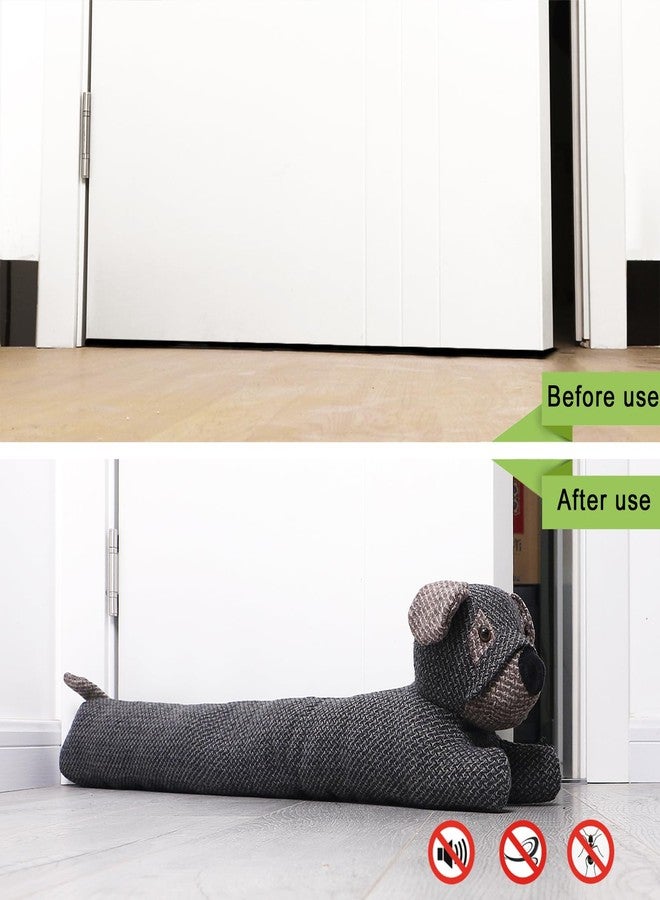 SANFERGE مانع تسرب الهواء أسفل الباب من سانفيرج، مقاس 36 بوصة، وزن 2.8 رطل، شديد التحمل، مانع تسرب الهواء أسفل الباب، عازل للصوت، موفر للطاقة، لون أسود رمادي - Image 5