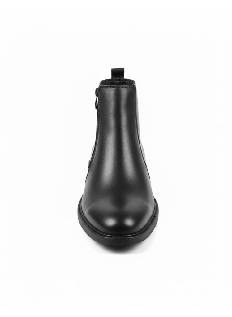 هاف بوت رجالي كلاسيك بسوسته مميز مصنوع من الجلد الطبيعي أنيق ونعل رابر تركى مقاوم للإنزلاق - Image 4