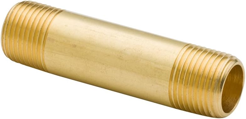 Legines Brass Long Nipple, 1/4" NPT Male x 1/4" NPT Male Pipe Fitting, 2" Length (Pack of 2) - Image 3