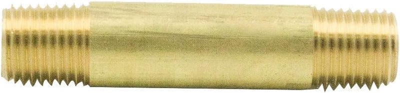 Legines Brass Long Nipple, 1/4" NPT Male x 1/4" NPT Male Pipe Fitting, 2" Length (Pack of 2) - Image 4