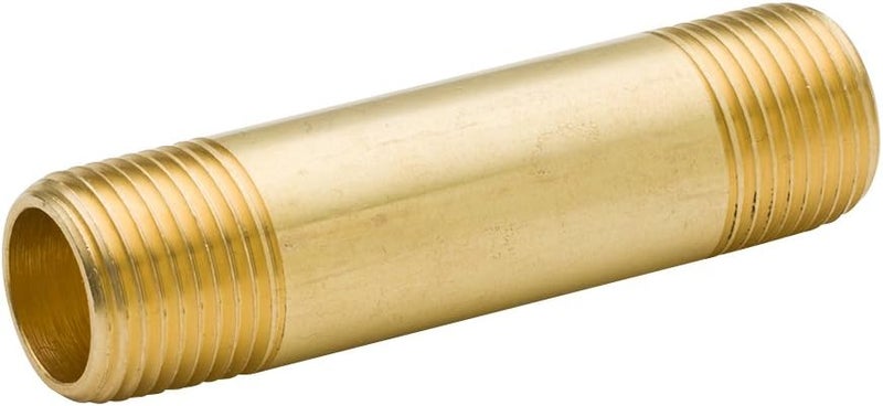 Legines Brass Long Nipple, 1/4" NPT Male x 1/4" NPT Male Pipe Fitting, 2" Length (Pack of 2) - Image 2