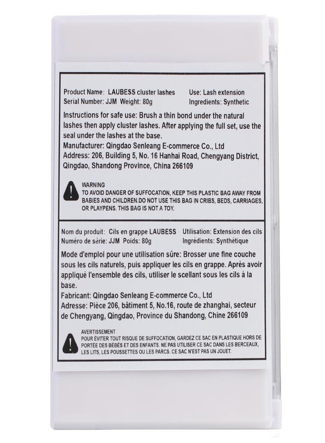 LAUBESS DIY Eyelash Extension 240pcs 40D Cluster Lashes Long False Eyelashes Individual Lashes Cluster Eyelash Extensions (40D-0.07D-13mm) - Image 5