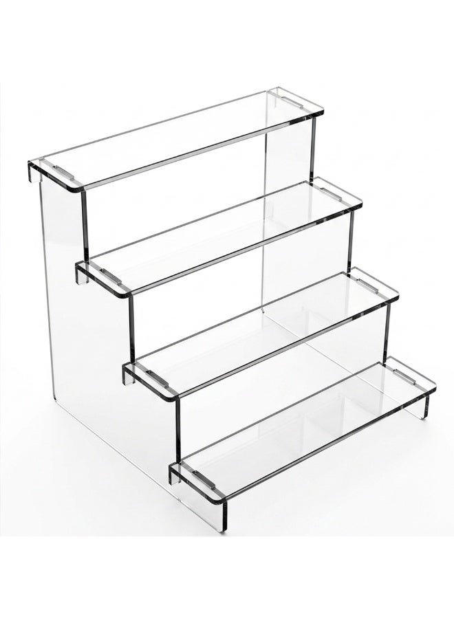 amiazi Acrylic 4-Tier Clear Display Riser Stand, Acrylic Organiser for Figures, Perfume, Dessert, Desktop, Nail polish, cosmetics, party events, cupcake stand riser - Image 5