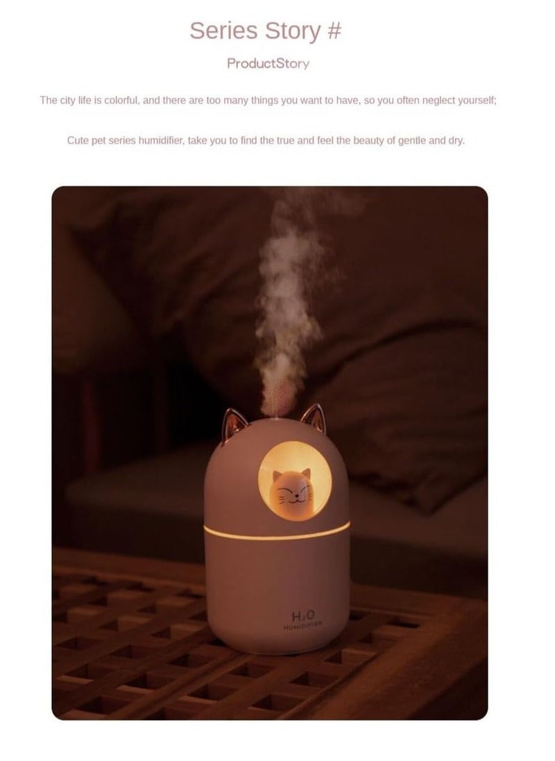 Generic - Desk Humidifier Convenient Practical Stable Reliable Small Compact Mini Humidifier Night Light Function for Decoration for Office for Dormitory - Image 1
