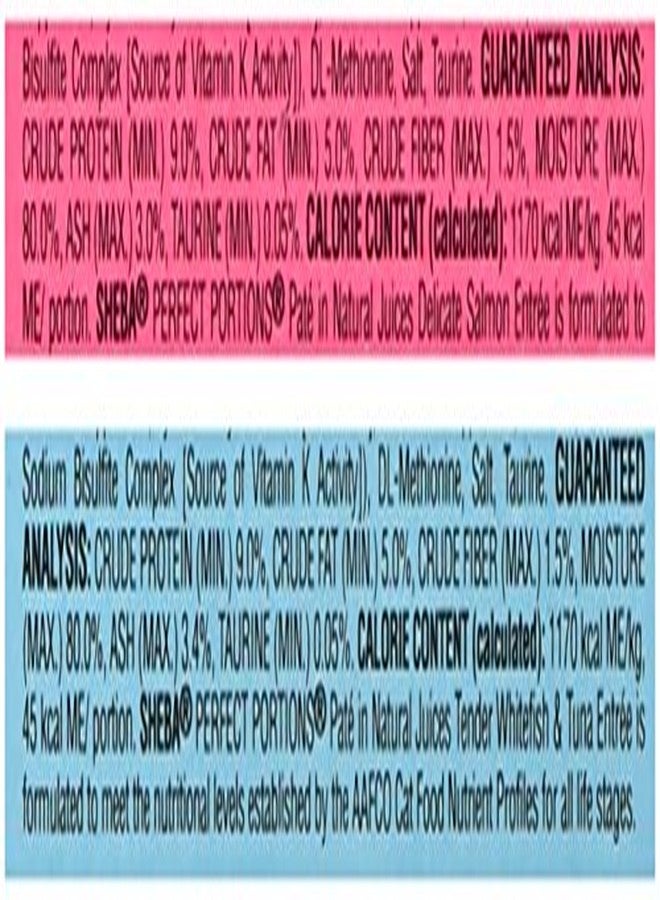 شيبا بريميوم طعام القطط، عبوات متعددة - وجبة سمك السلمون الرقيقة ووجبة سمك التونة الأبيض الطري - 24 قطعة - Image 3