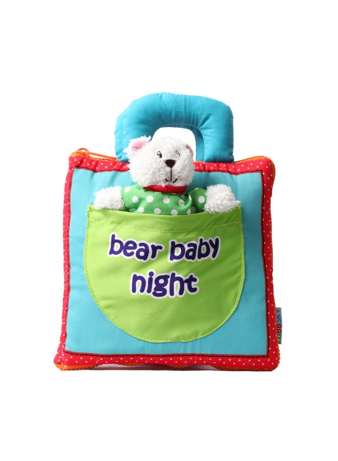 bbsky Baby Cloth Book Bear Three-dimensional Cloth Book Baby Early Education Parent-child Interaction Story Book - Image 1