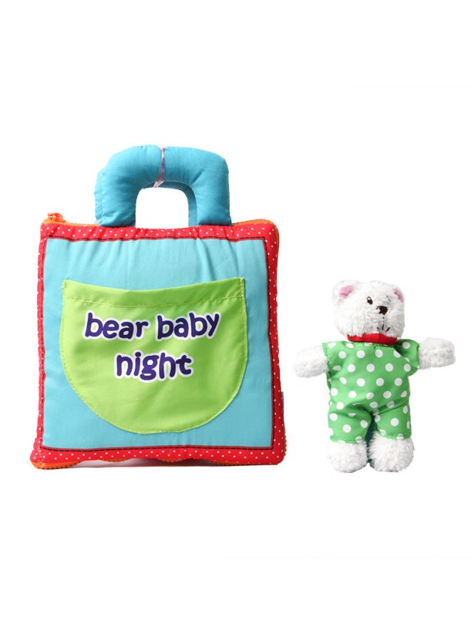 bbsky Baby Cloth Book Bear Three-dimensional Cloth Book Baby Early Education Parent-child Interaction Story Book - Image 2