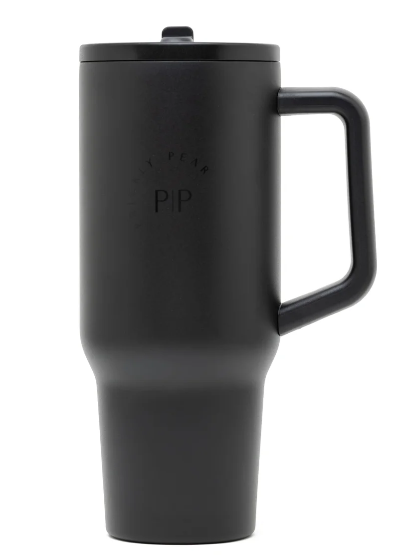 Prickly Pear Stainless Steel 40 Oz Hydrator Water Bottle 2.0 - Black Logo
