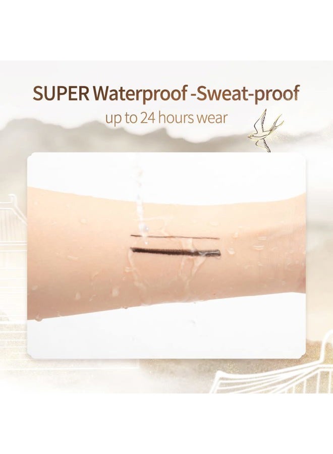 CATKIN Liquid Eyeliner Pen Ultra-fine Waterproof Smoothy Stay 24 hrs Long Lasting Quick Drying for Sensitive Eyes Alcohol Free Very Black - Image 4