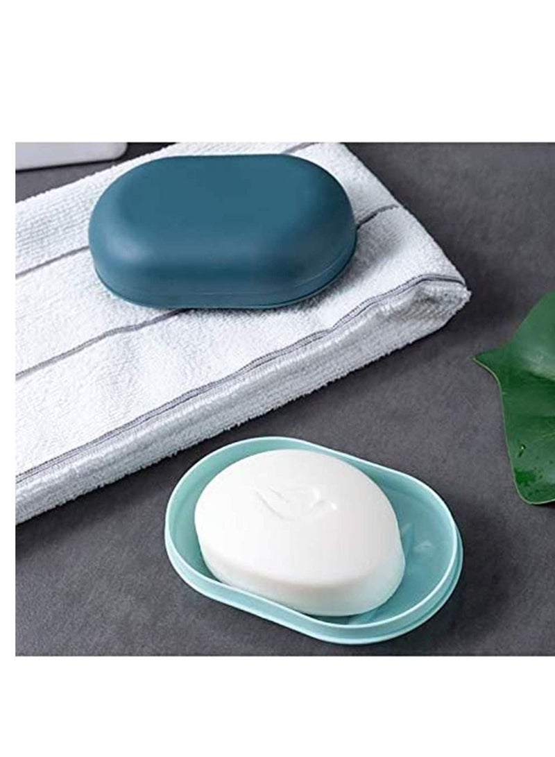 2 Pack Soap Dish Travel Box Container Tray, Case, Holder for Sponges Hand Perfect Gift, Blue White - Image 4