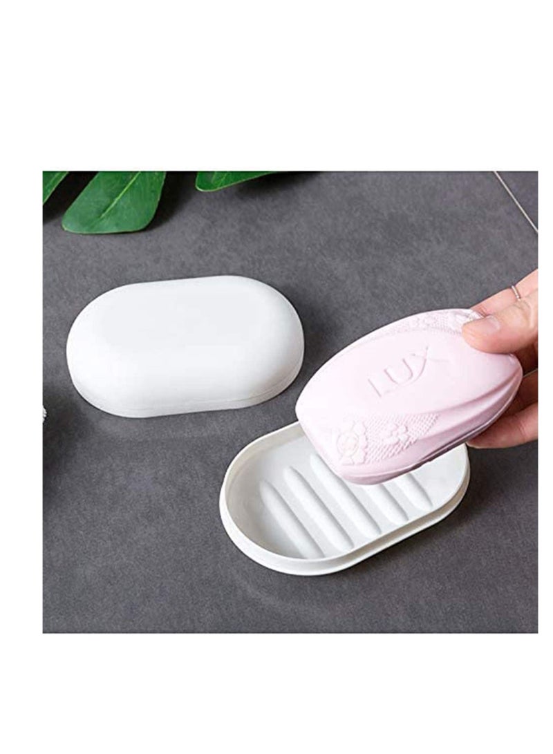2 Pack Soap Dish Travel Box Container Tray, Case, Holder for Sponges Hand Perfect Gift, Blue White - Image 3