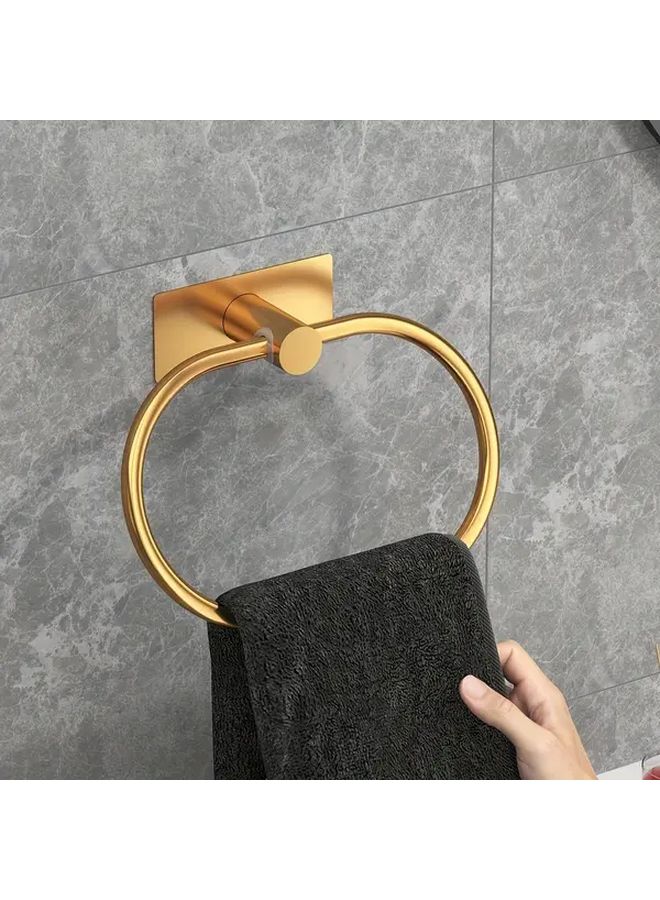 Heavy Duty Stainless Steel Adhesive Towel Rack Silvery 180 Flip Space Saving Holder - Image 3