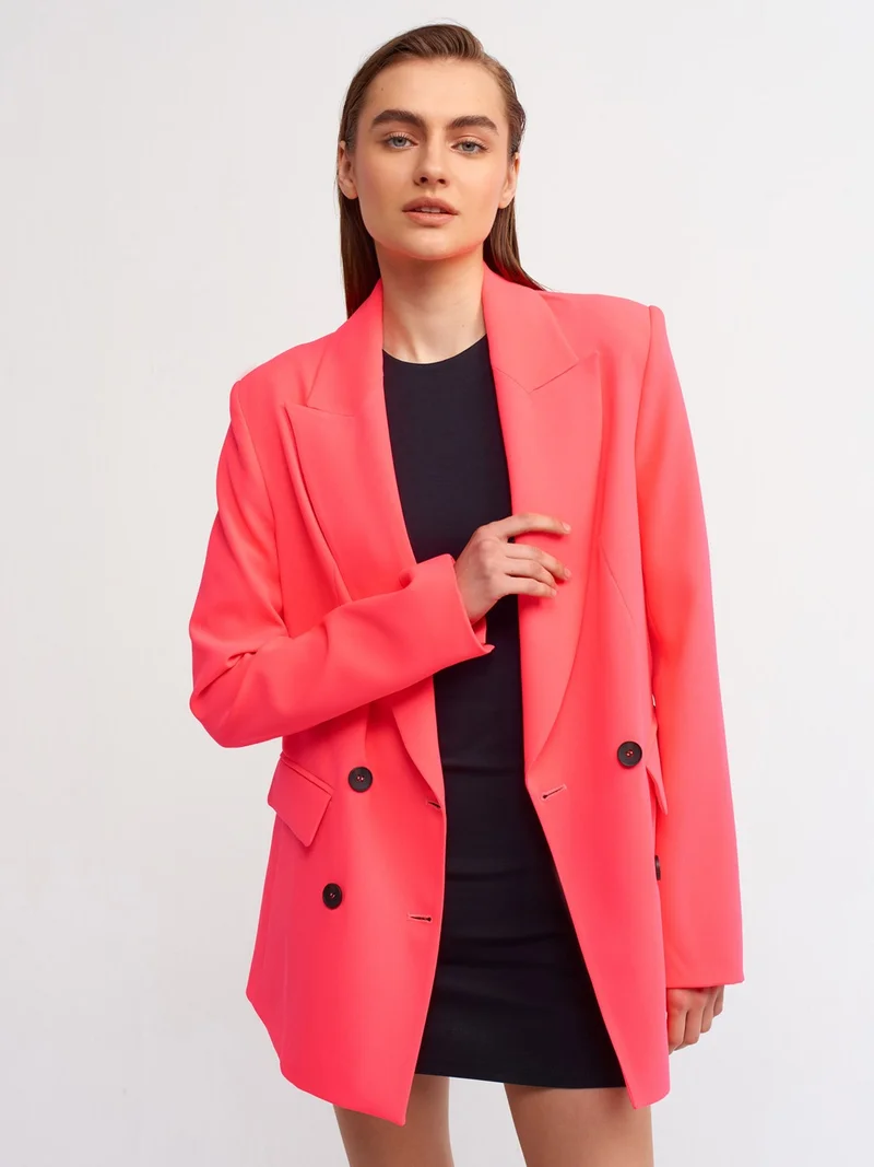 Dilvin 6921 Blazer Jacket-N.pink