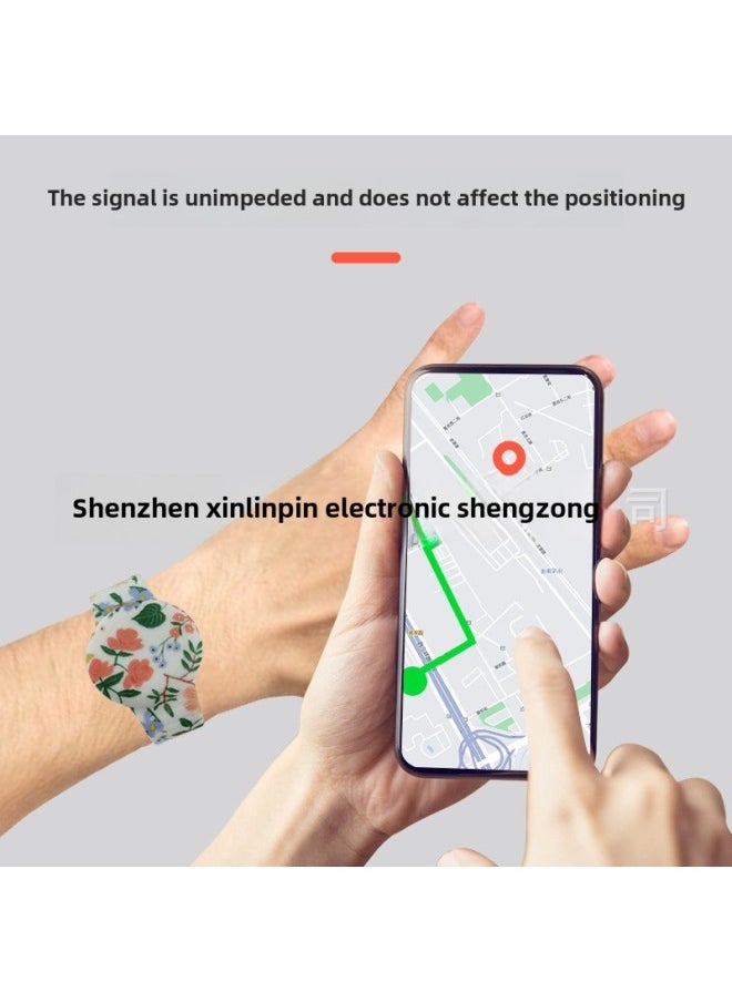Generic - Suitable For Apple Airtag Protective Case Children's Printed Bracelet Waterproof Strap Anti-lost Locator Silicone Strap-Color:8-Applicable Model:Airtag Waterproof Printed Strap - Image 1