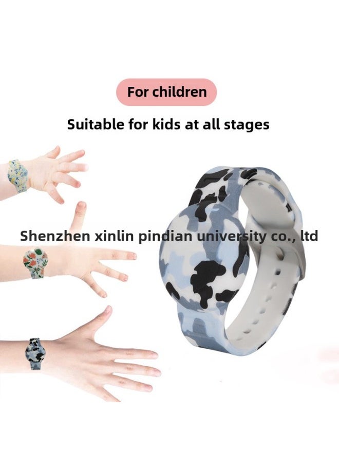 Generic - Suitable For Apple Airtag Protective Case Children's Printed Bracelet Waterproof Strap Anti-lost Locator Silicone Strap-Color:8-Applicable Model:Airtag Waterproof Printed Strap - Image 1