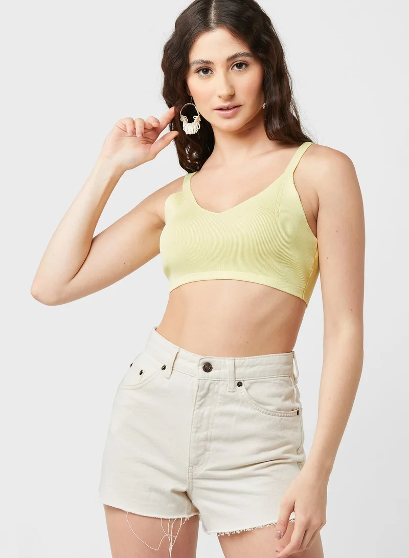 TOPSHOP Strappy Plunge Bikini Top