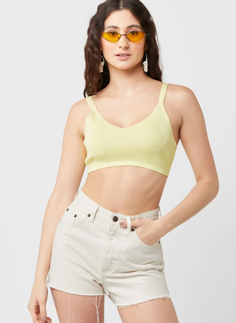 TOPSHOP Strappy Plunge Bikini Top