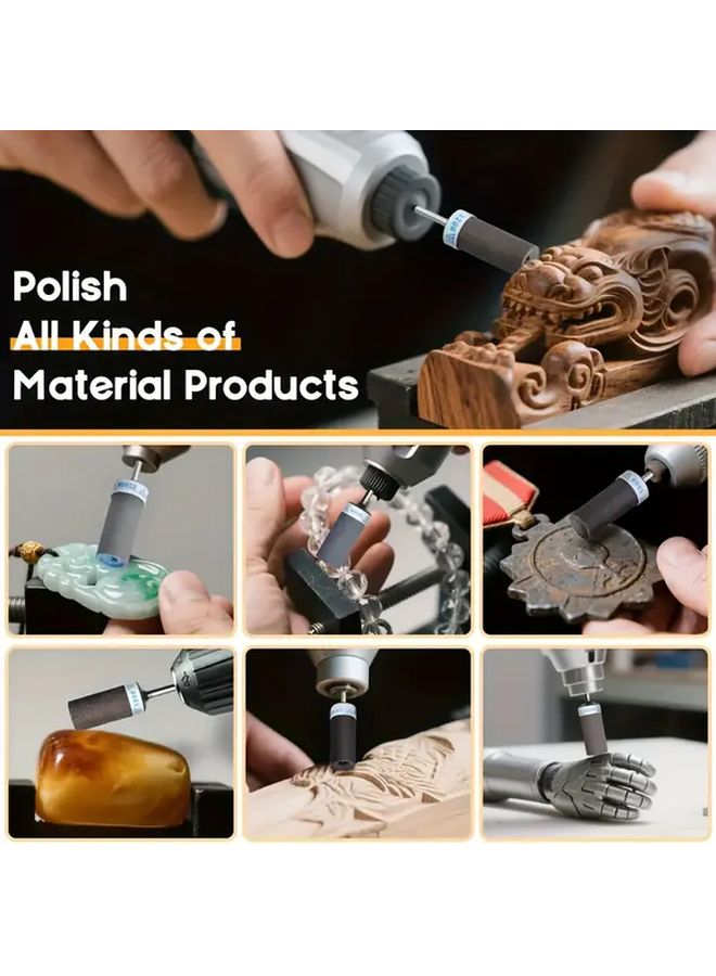 28pcs Grit Sand Drum Grinding Rod Set 1 8 Inch Shank Metal Rust Removal Stone Polishing - Image 4