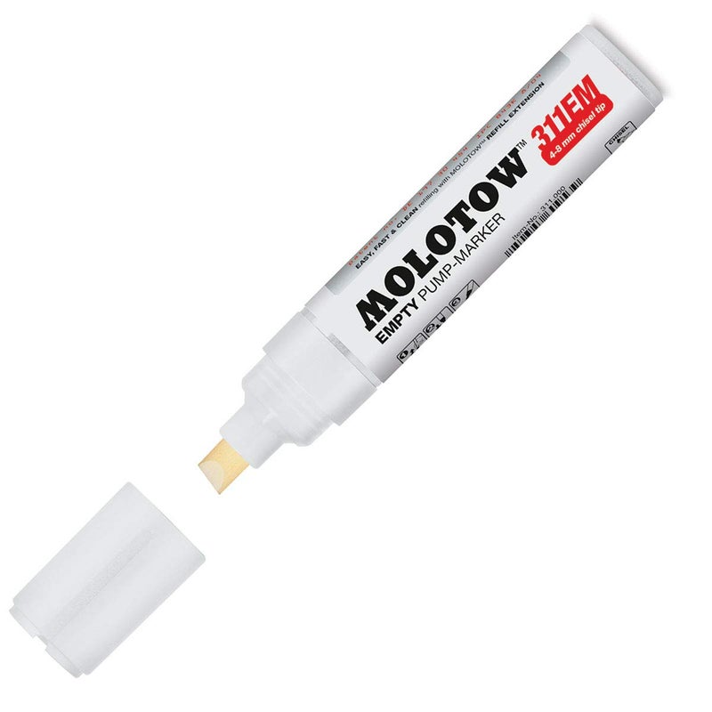 Molotow ONE4ALL Empty Marker, 4-8mm, Compatible with Most Paints and Inks (311.000)