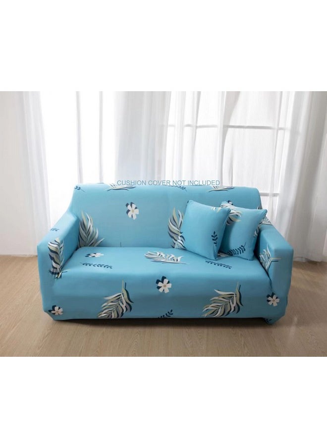 HOUSE OF QUIRK House of Quirk Universal Triple Seater Sofa Cover Big Elasticity Cover for Couch Flexible 140 GSM Sofa Slipcover (Turquise Fern, 185-230cm)  - Image 1