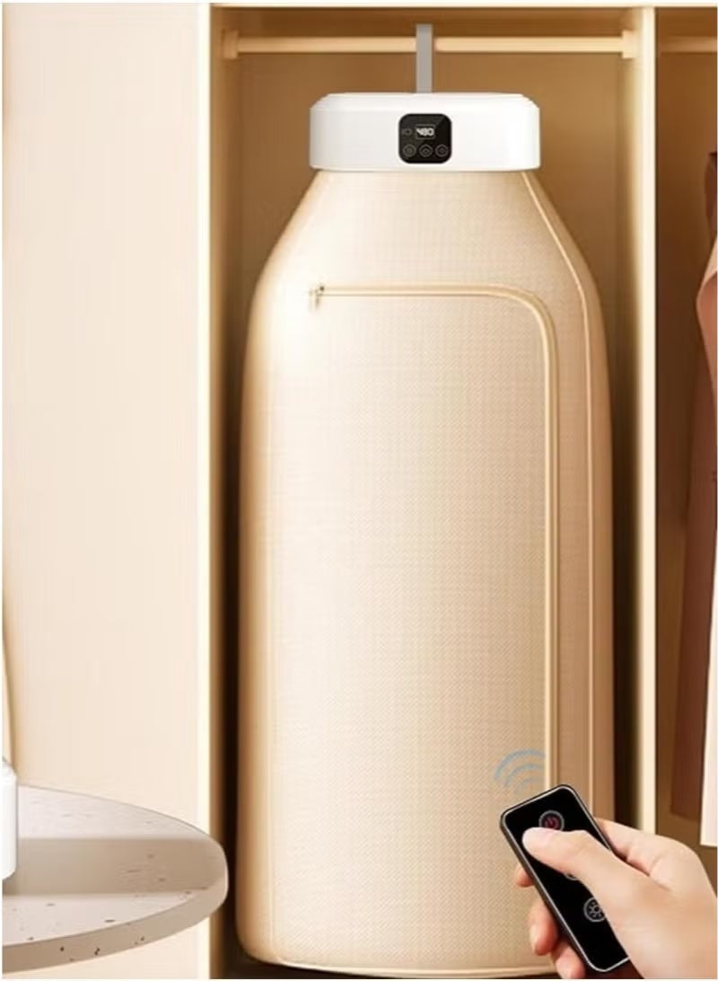 راكسوم مجفف ملابس صغير محمول مع جهاز تحكم عن بعد - مجفف ملابس كهربائي قابل للطي مع حقيبة تجفيف - مستويان قابلان للتعديل للهواء الساخن للملابس الرقيقة، مناسب للسفر والاستخدام المنزلي - Image 5