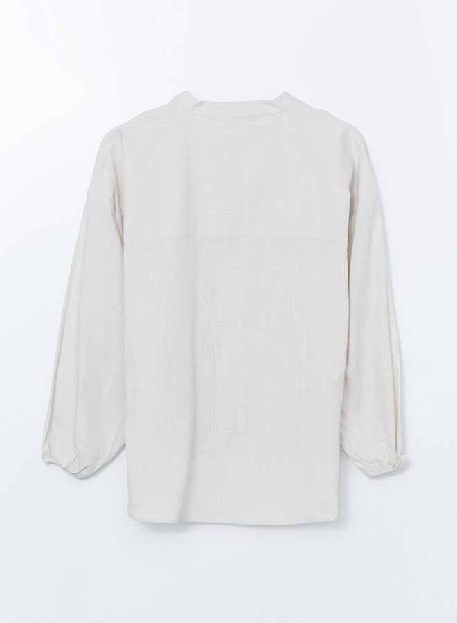 LC WAIKIKI Notch Neck Oversize Women's Blouse - Image 4
