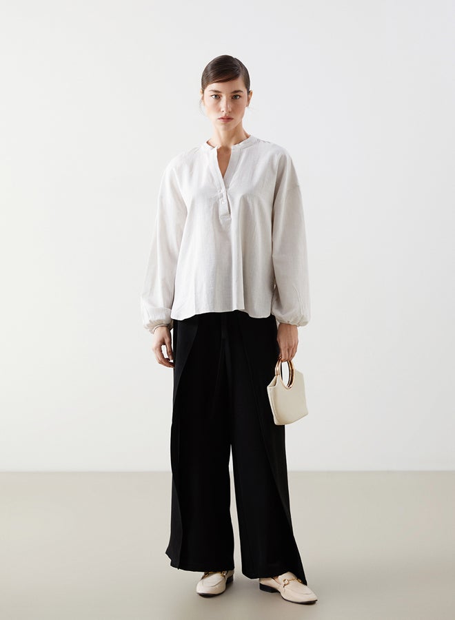 LC WAIKIKI Notch Neck Oversize Women's Blouse - Image 2